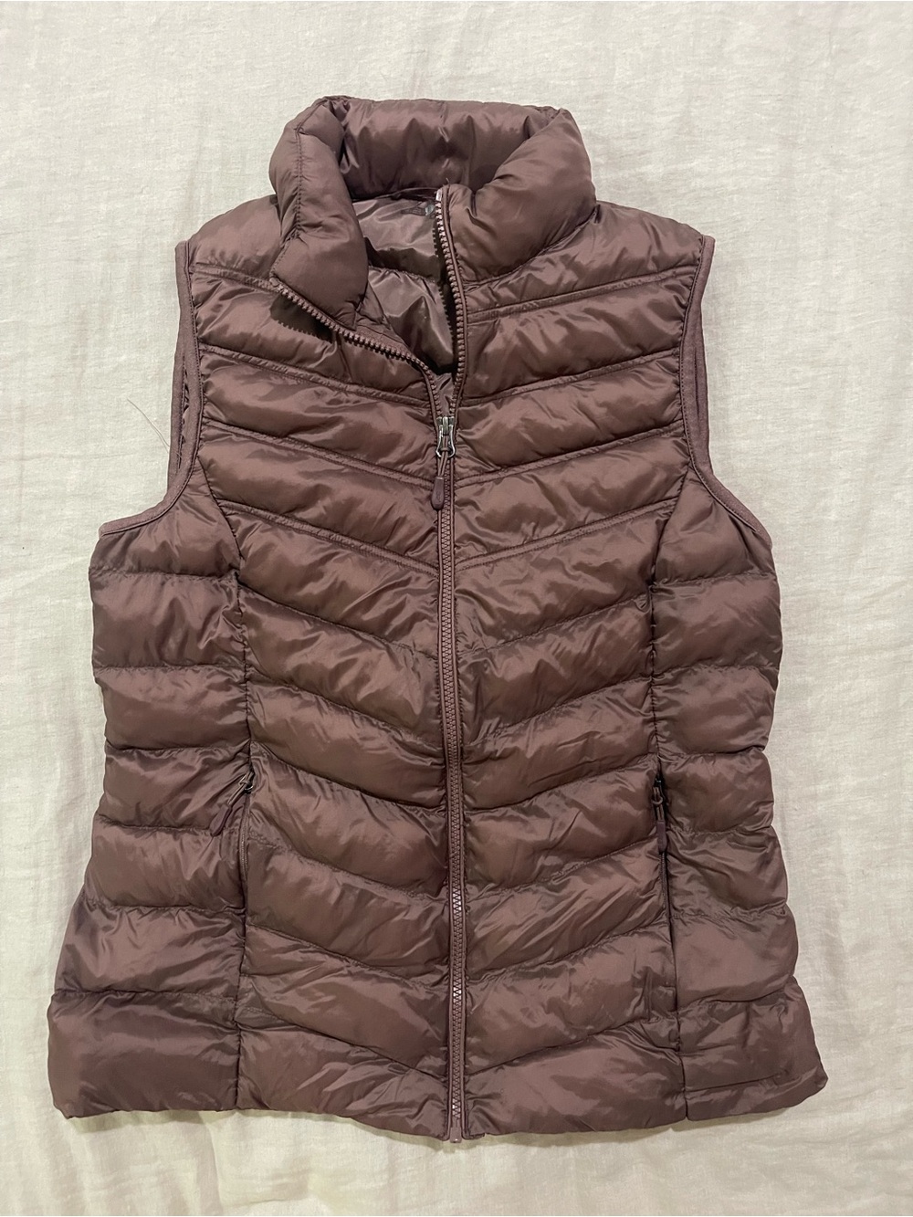 32 Degrees Mauve Brown Quilted Packable Puffer Vest
